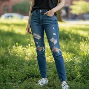 Flying Monkey Distressed High Rise Skinny Jeans Size 27